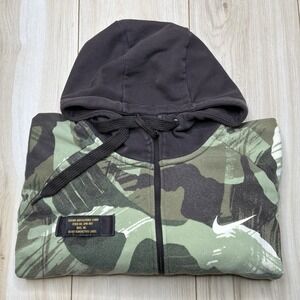 Nike Hoodie Mens Large Dri-FIT Full Zip Cascade Brushstroke Camo Hoodie XXL